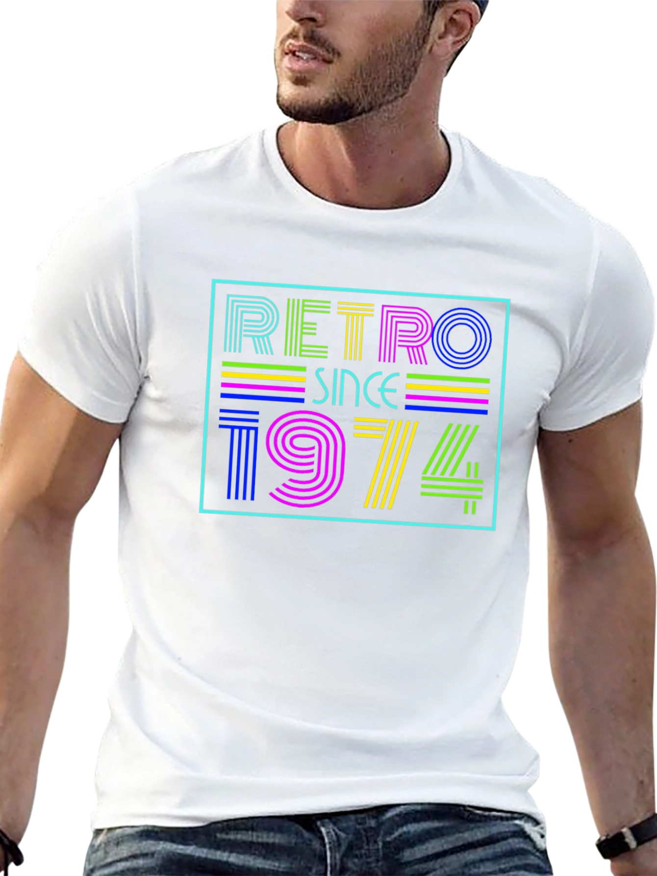 Retro Since 1974 Black T-Shirt