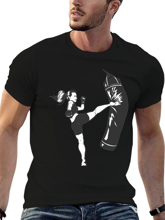 Kickboxing Graphic T-Shirt - Black Unisex Tee