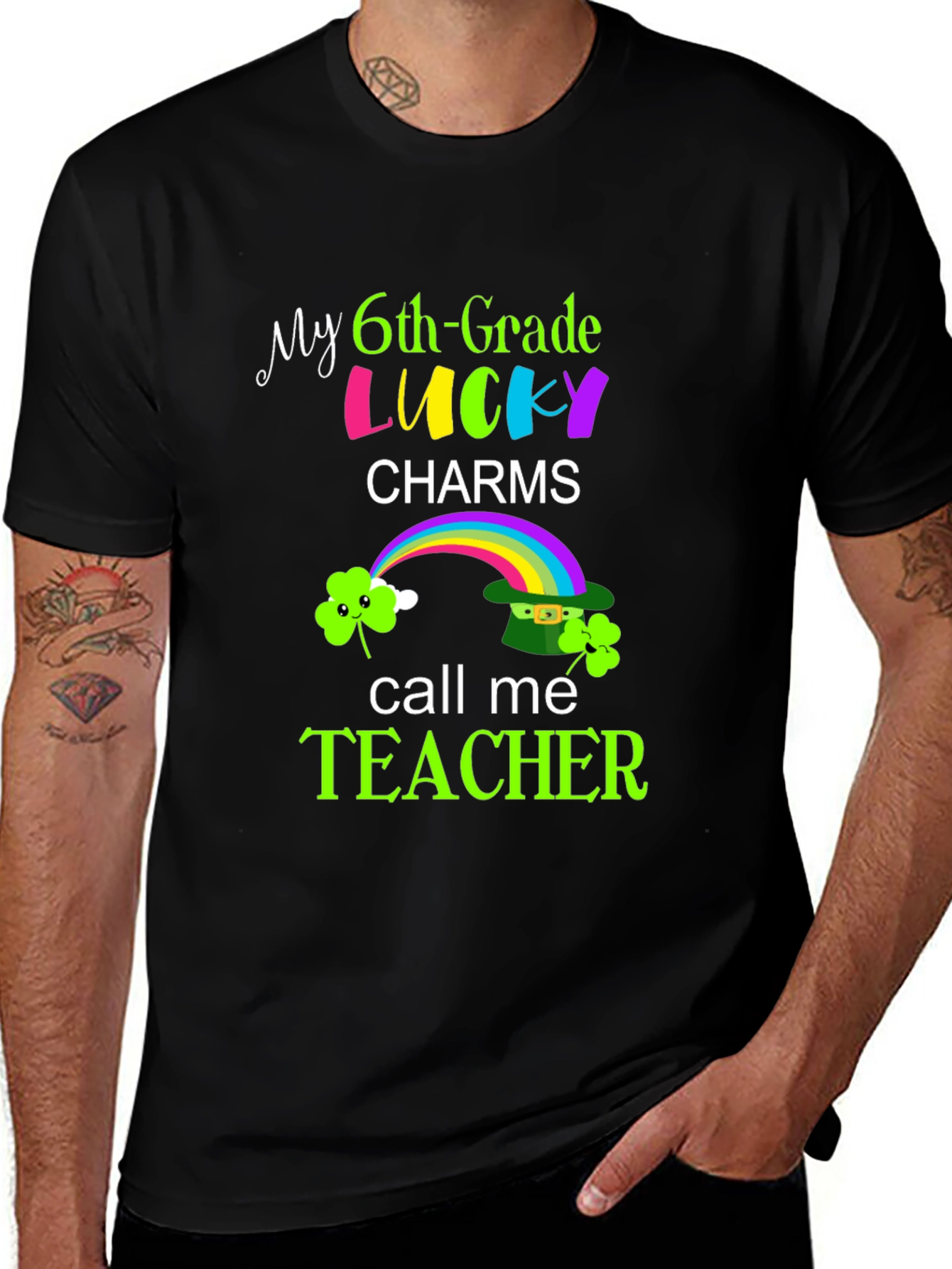 Lucky 6th Grade Teacher St. Patricks Day T-Shirt