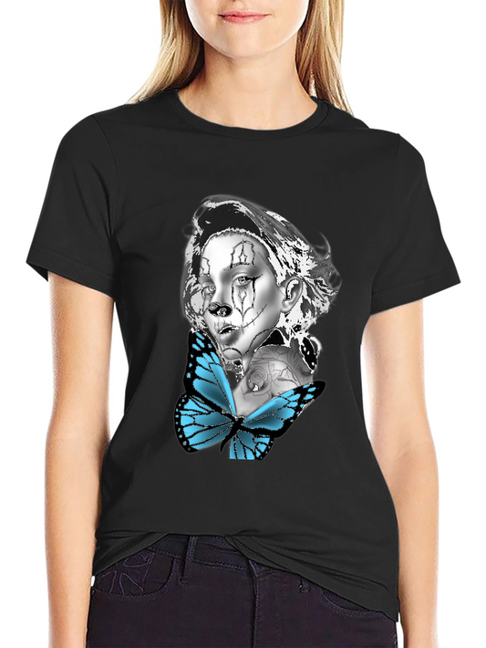 Clown Girl with Butterfly T-Shirt