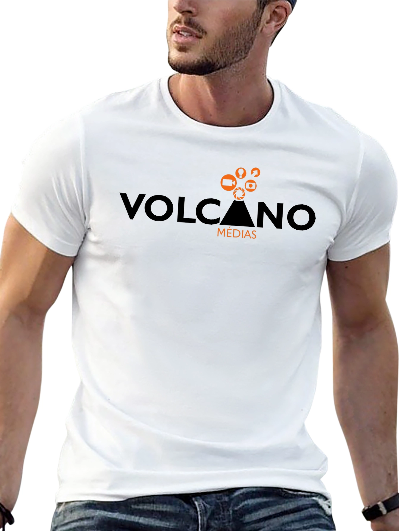 Volcano Médias Black Graphic Tee