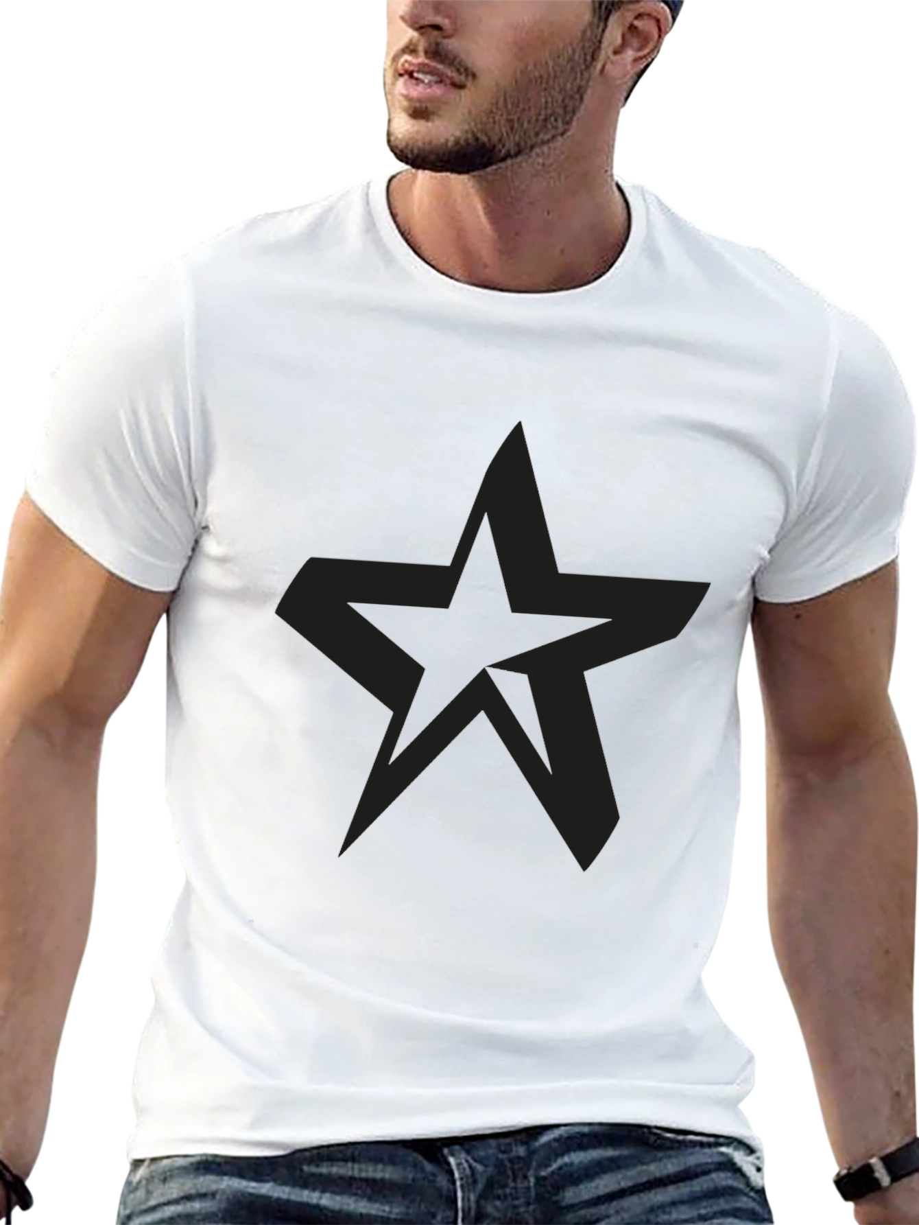 Black Star Graphic Mens T-Shirt