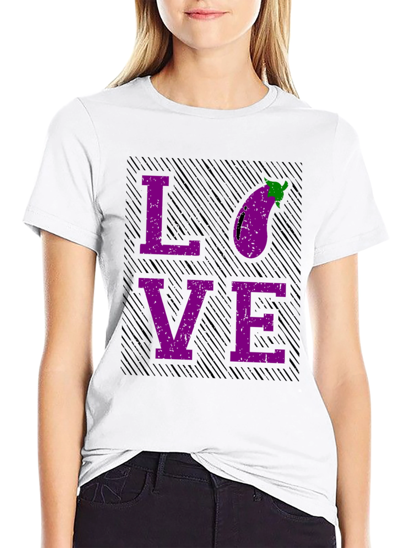 Eggplant Love Graphic T-Shirt