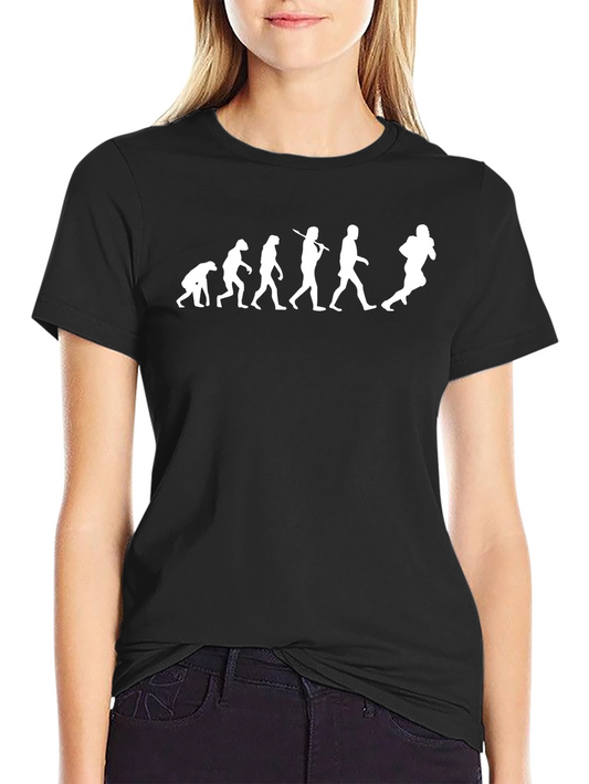 Evolution of a Football Player Black T-Shirt