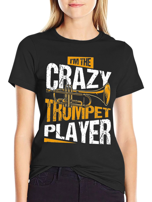Crazy Trumpet Player Graphic Tee - Music Lover T-Shirt