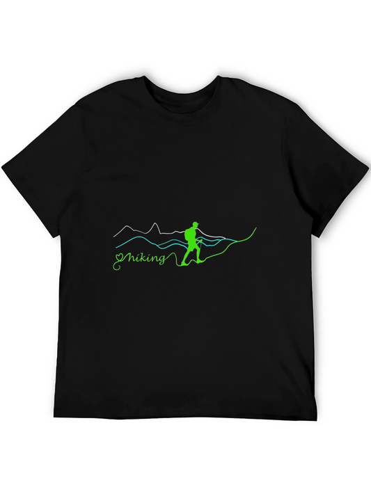 Hiking Graphic Print Crew Neck T-Shirt