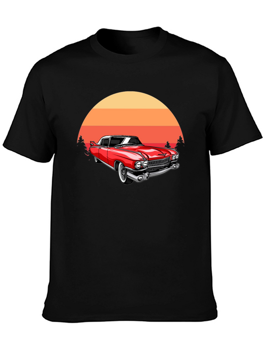 Classic Car Sunset Graphic T-Shirt