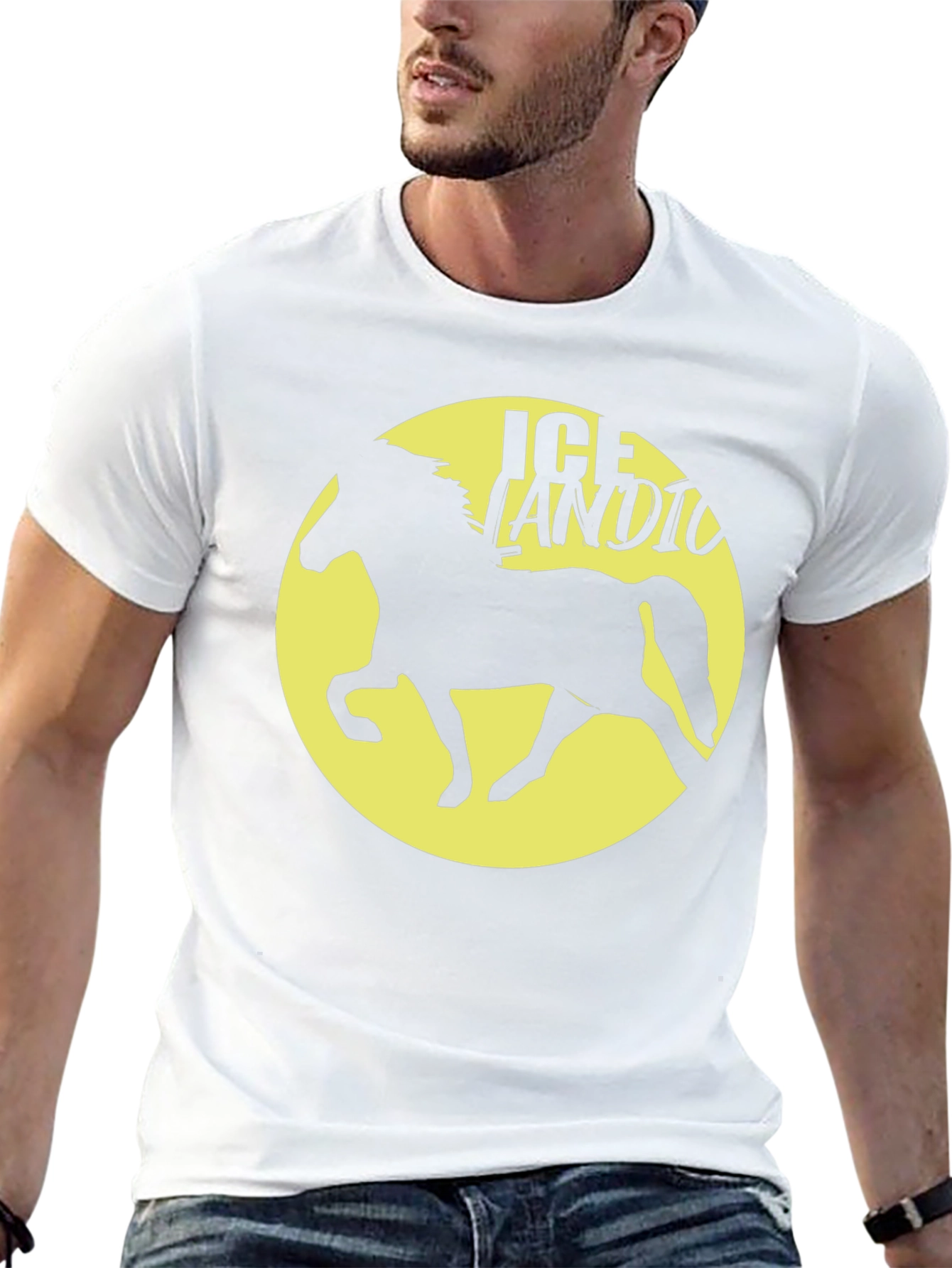 Icelandic Horse Graphic Tee - Black Unisex T-Shirt