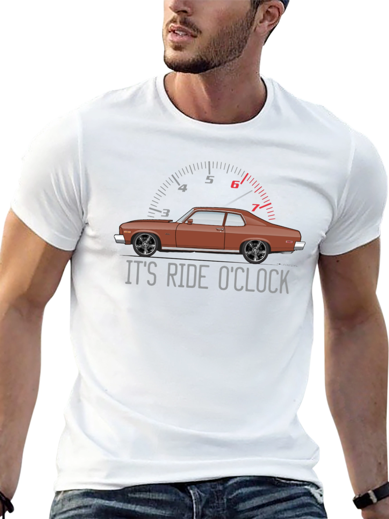 Its Ride OClock Car Graphic Tee - Black
