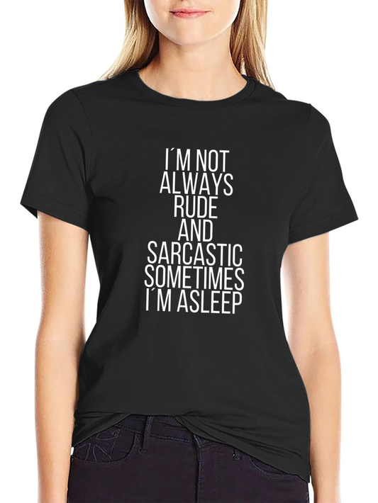 Funny Sarcastic Graphic Print Crewneck T-Shirt