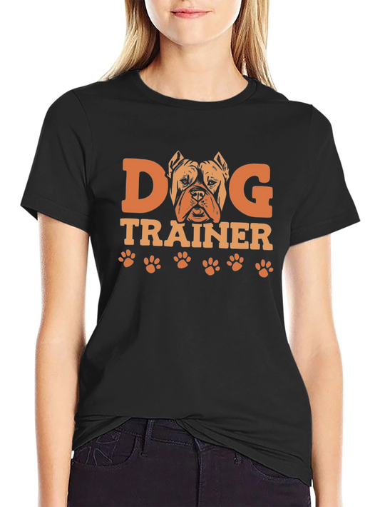 Dog Trainer Graphic Tee - Pitbull Paw Print Design