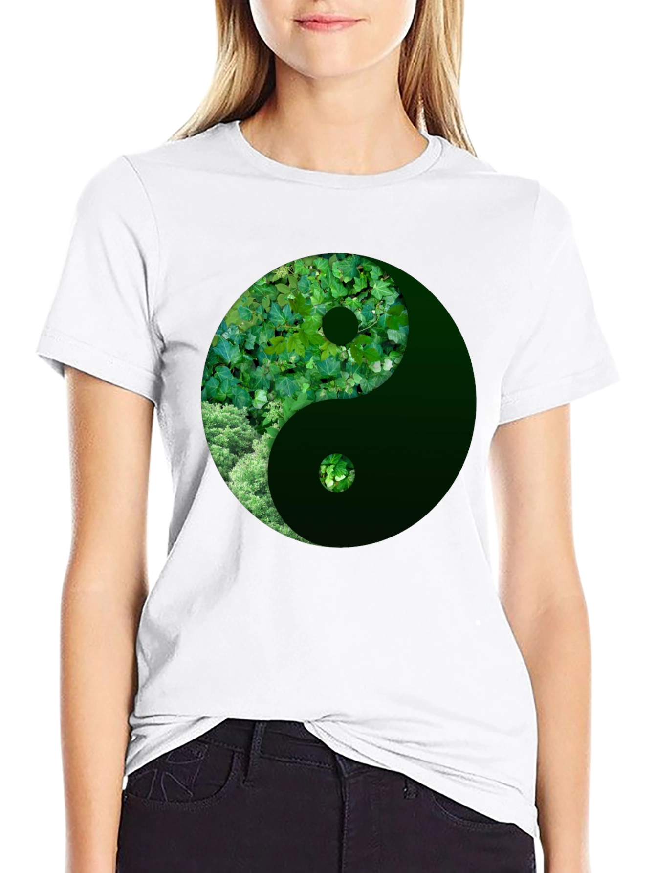 Nature Yin Yang Graphic Tee - Casual Style