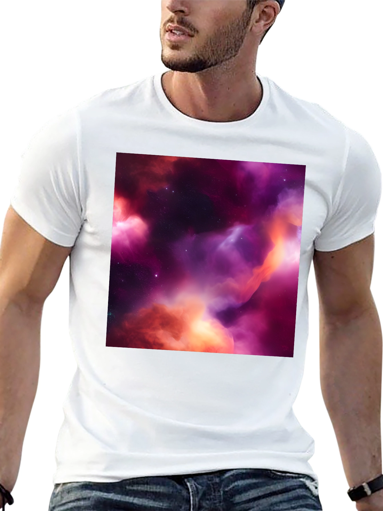 Nebula Space T-Shirt - Black Graphic Tee