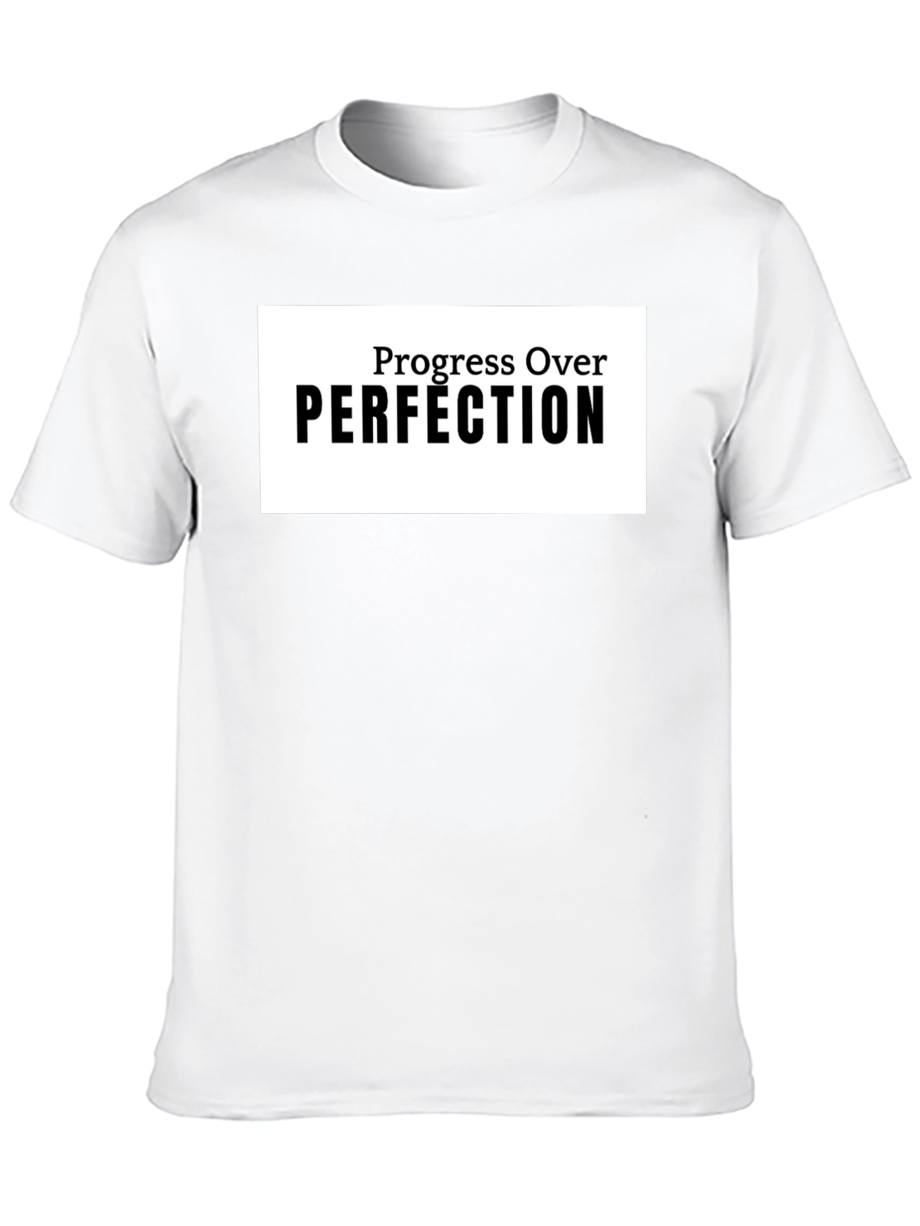 Progress Over Perfection Black T-Shirt