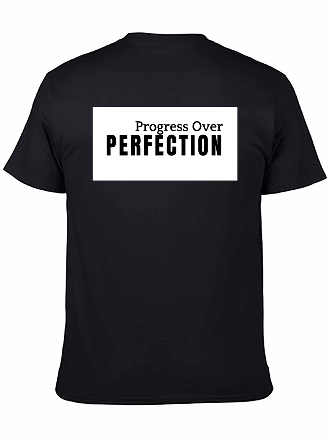 Progress Over Perfection Black T-Shirt