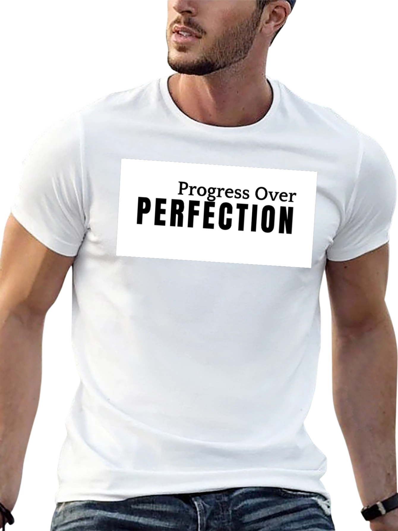 Progress Over Perfection Black T-Shirt
