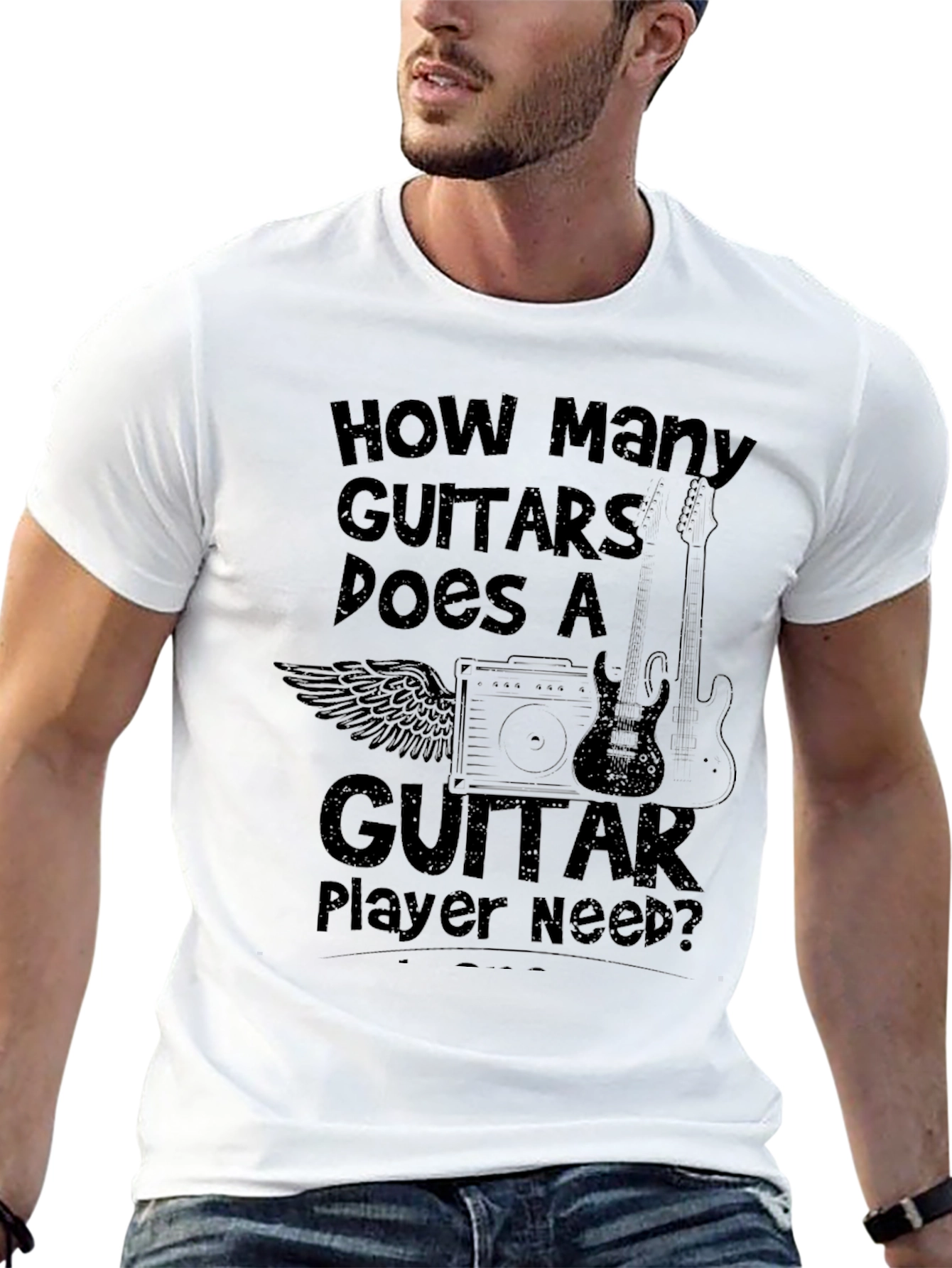 How Many Guitars T-Shirt - Musician Gift