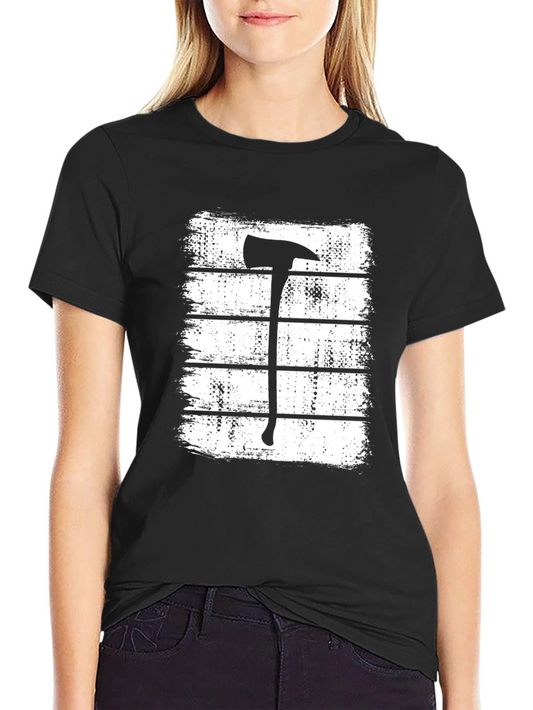 Firefighter Axe T-Shirt - Brushstroke Design