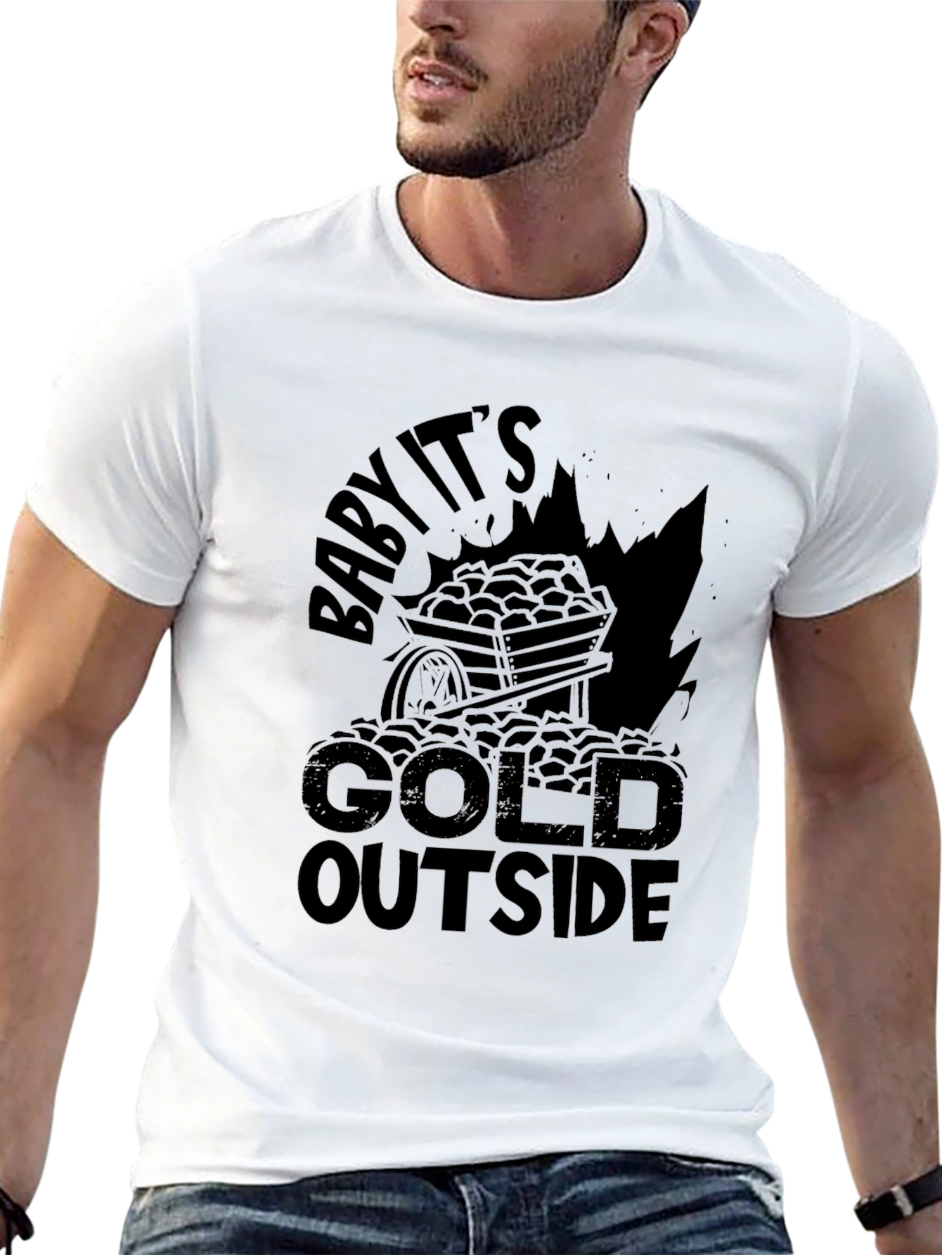 Baby Its Gold Outside Black T-Shirt