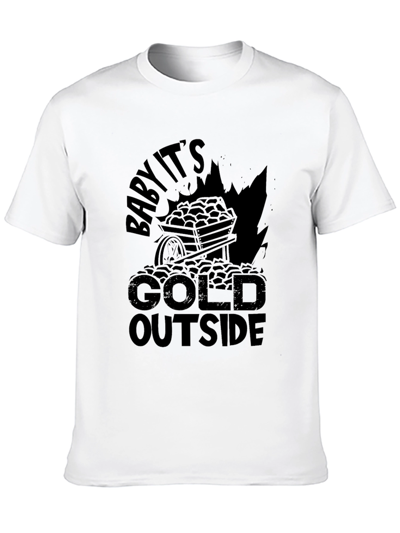 Baby Its Gold Outside Black T-Shirt