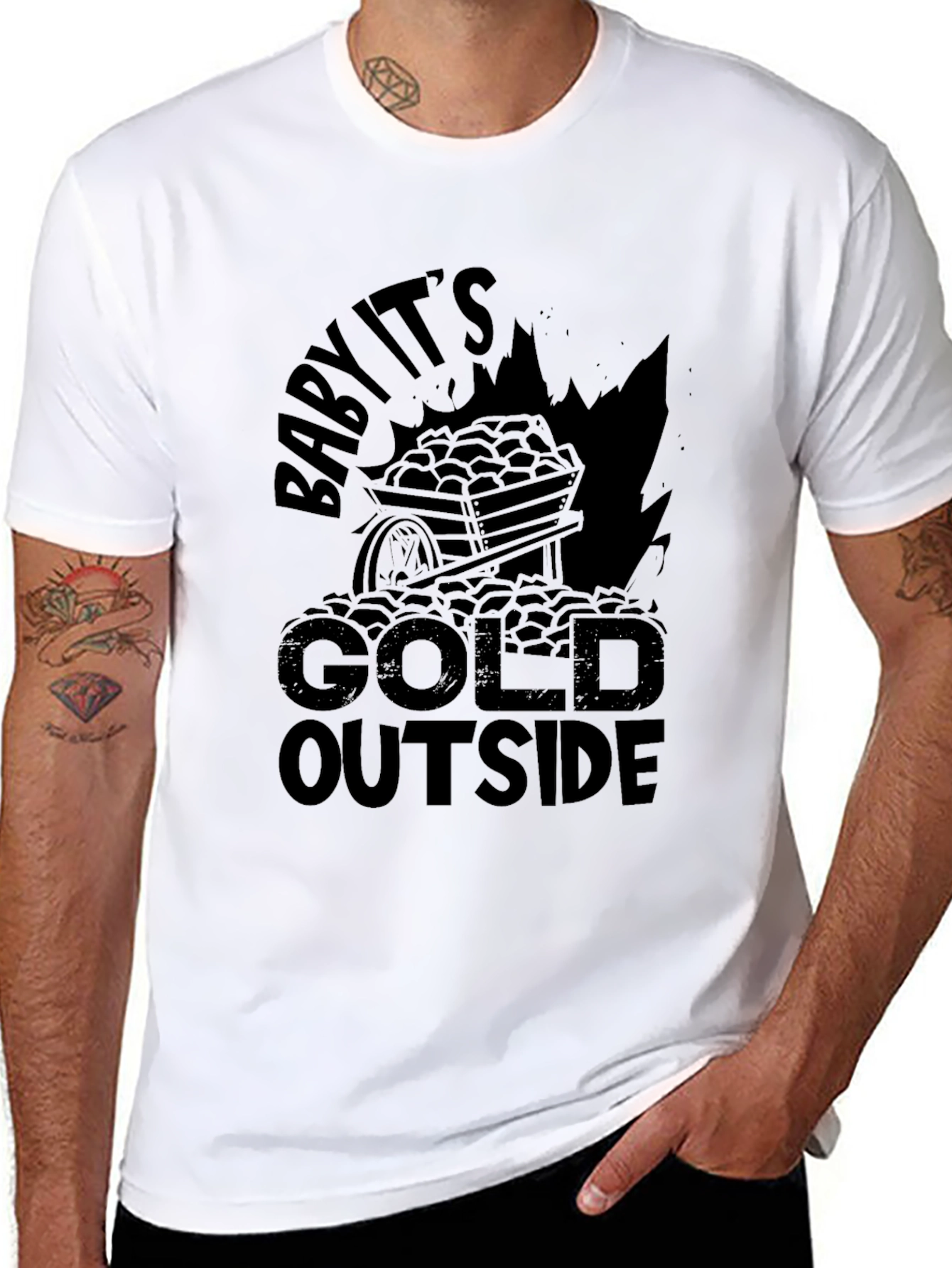 Baby Its Gold Outside Black T-Shirt