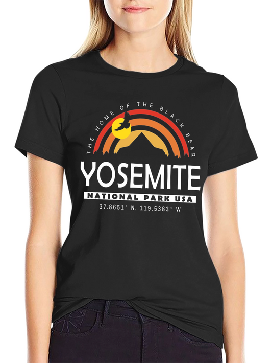 Yosemite National Park Black T-Shirt