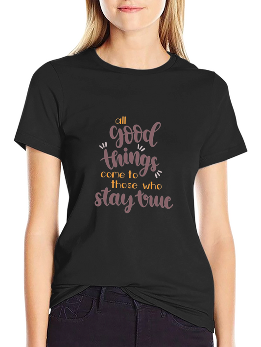 All Good Things Stay True Graphic Tee - Black
