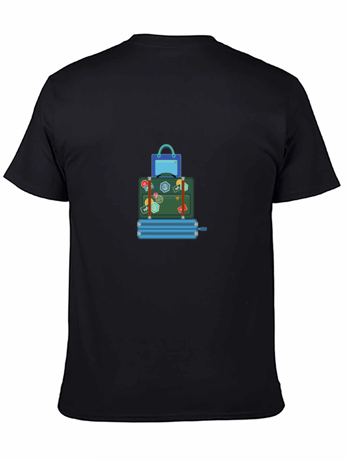 Travel Stack Graphic T-Shirt - Black
