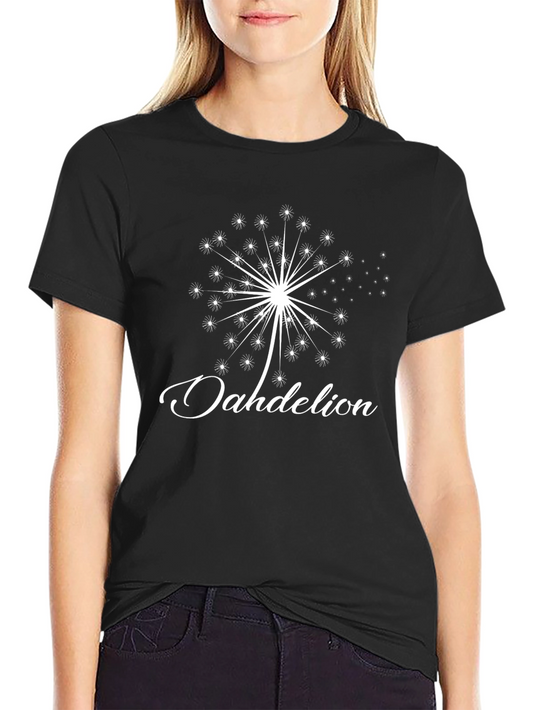 Dandelion Graphic T-Shirt - Stylish Black Tee
