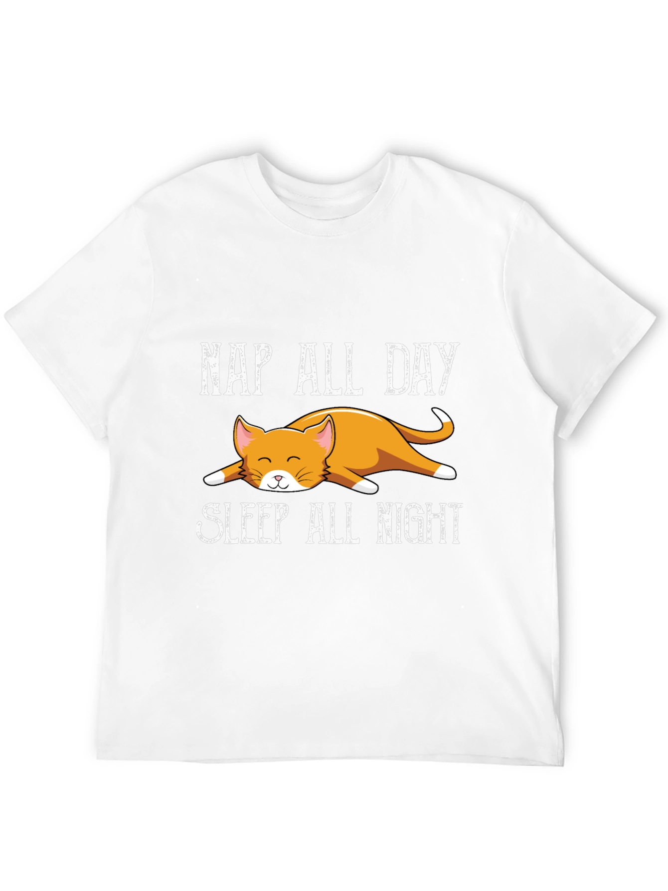 Nap All Day Sleep All Night Cat T-Shirt