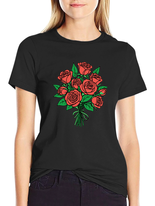 Floral Bouquet Graphic Tee - Stylish Casual Wear