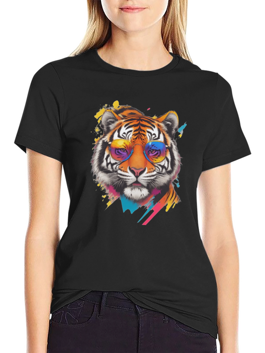 Cool Tiger Graphic Tee - Mens Black T-Shirt