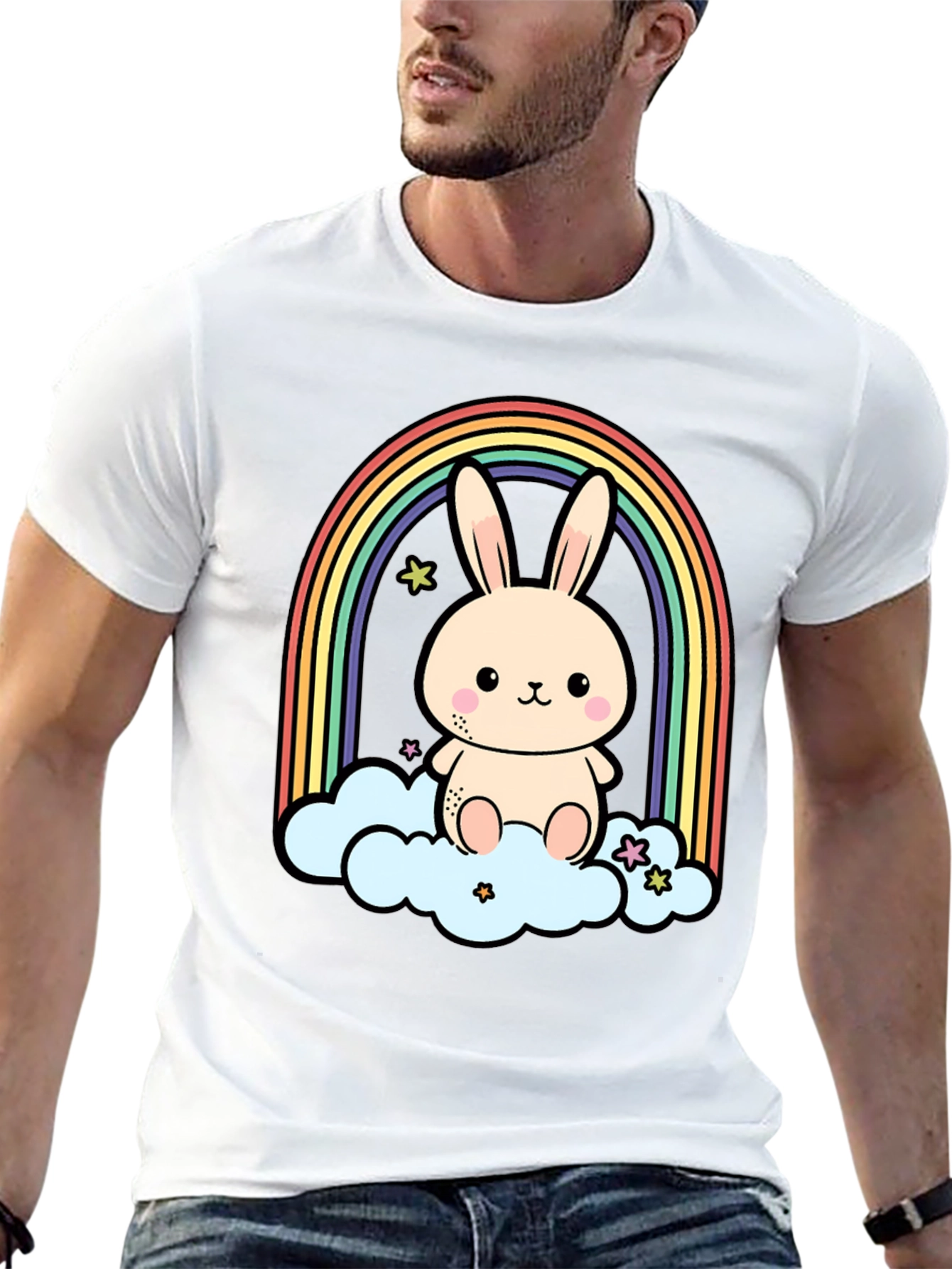 Cute Bunny Rainbow T-Shirt