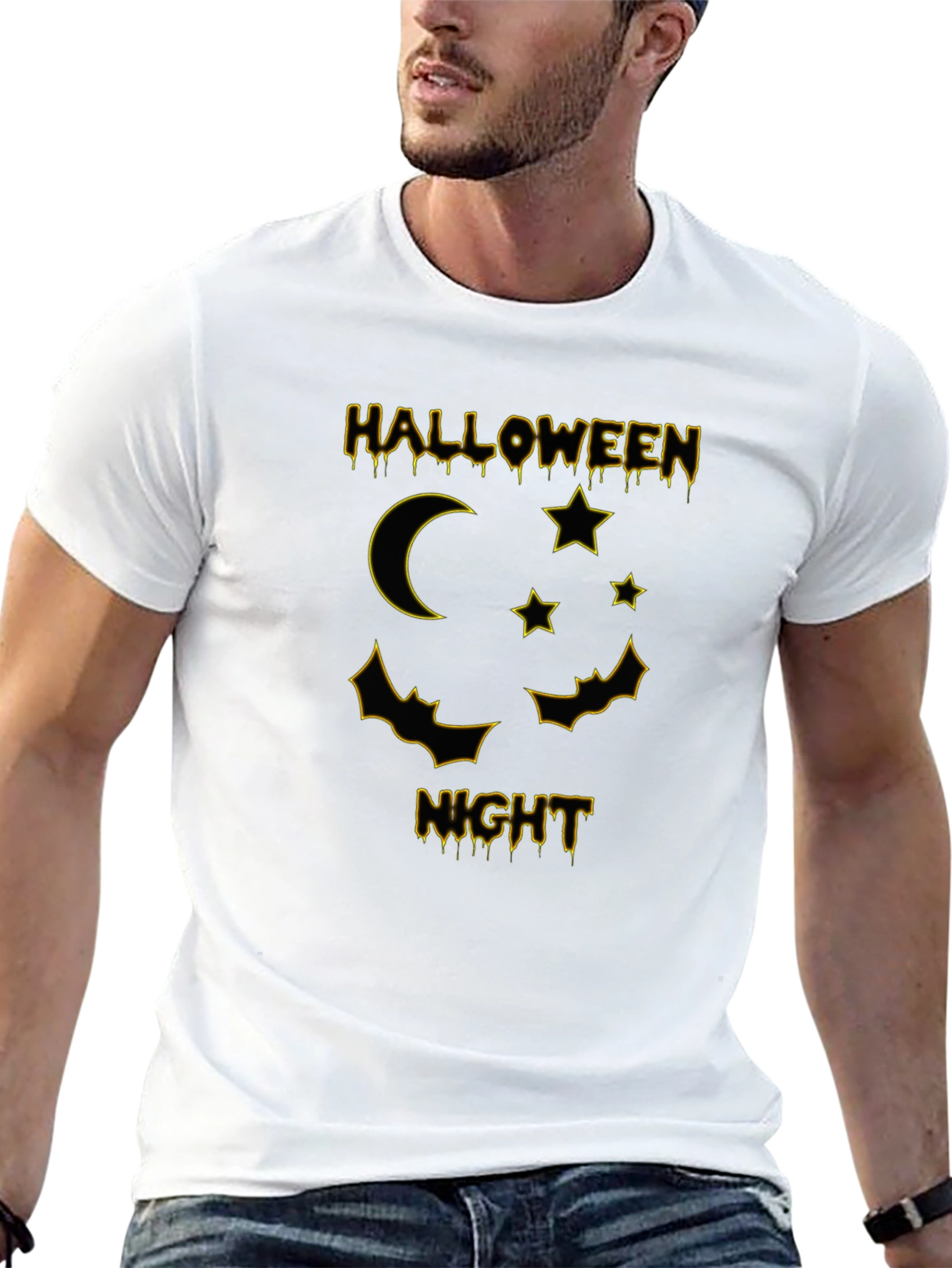 Halloween Night Graphic Tee - Black