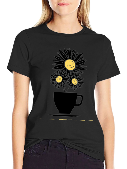 Floral Tea Cup Graphic Tee
