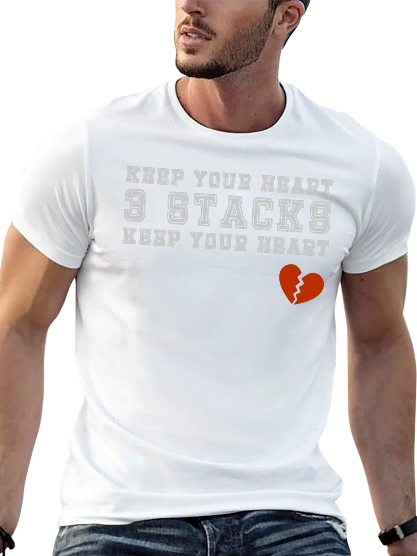 Keep Your Heart 3 Stacks Graphic T-Shirt