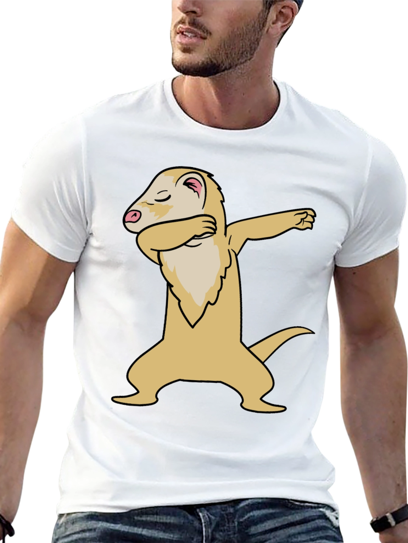 Dabbing Ferret Graphic Tee - Cool Casual Style