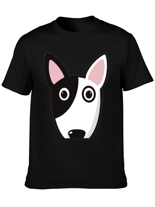 Dog Face Graphic Tee - Bull Terrier Style