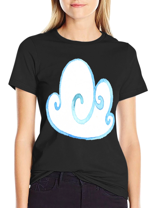 Cloud Graphic Tee - Black Cotton T-Shirt