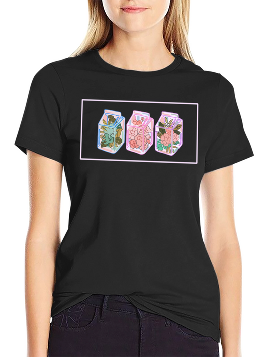 Floral Milk Carton Graphic Tee