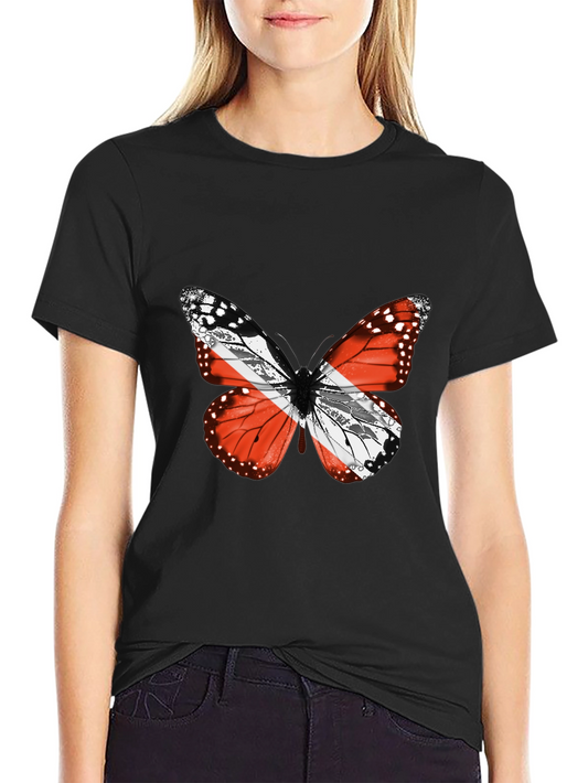 Butterfly Trinidad & Tobago Flag T-Shirt