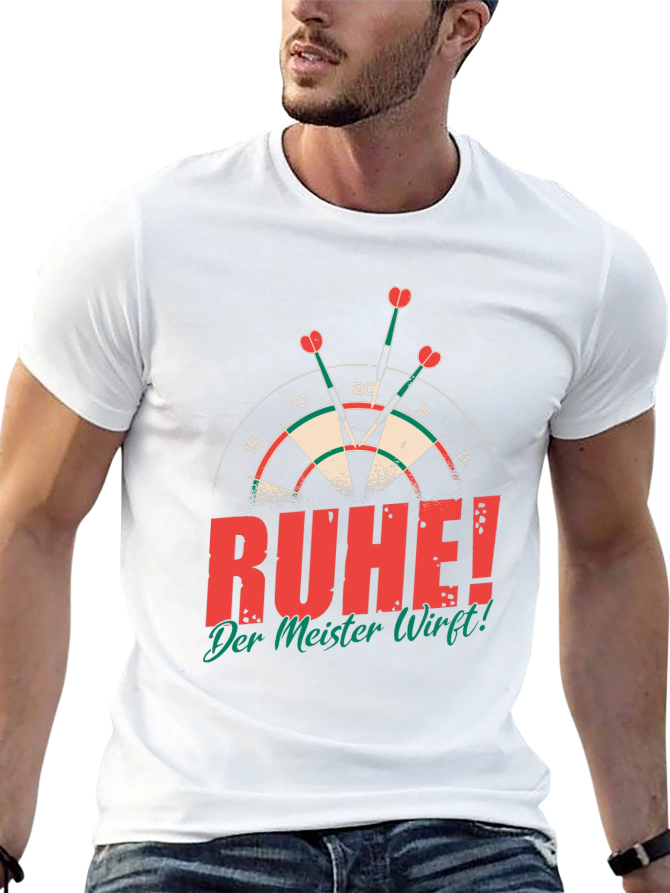 Darts Champion T-Shirt - Ruhe! Der Meister Wirft!