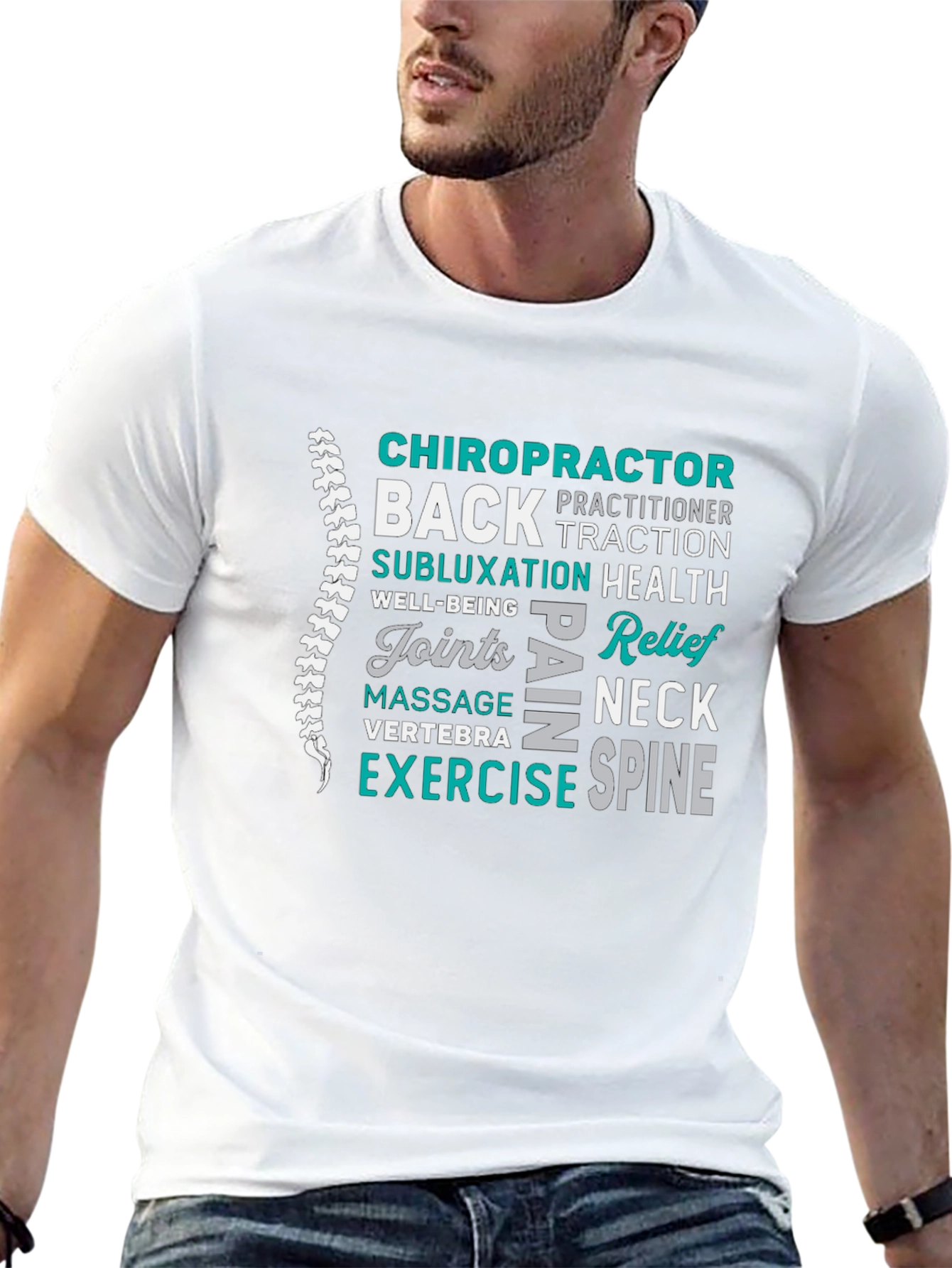 Chiropractor Word Art Graphic T-Shirt