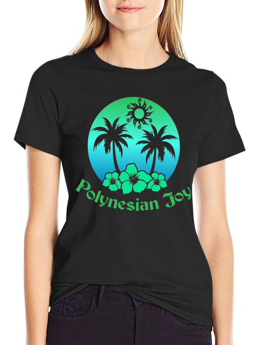 Polynesian Joy Tropical Graphic T-Shirt
