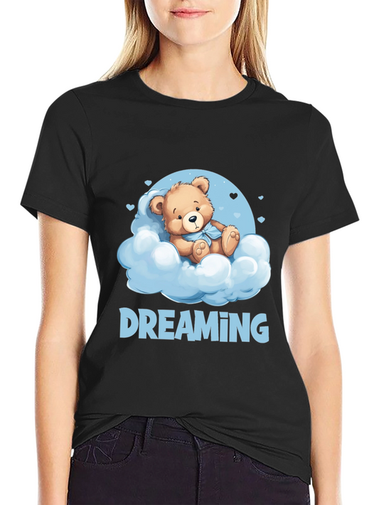 Dreaming Bear T-Shirt - Cute Cloud Design