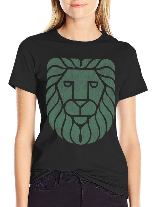 Lion Graphic Tee - Cool Design Black T-Shirt