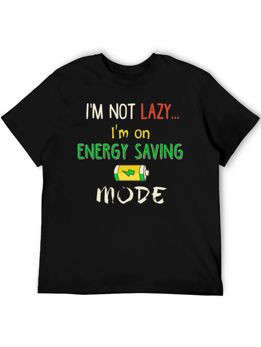 Energy Saving Mode T-Shirt - Funny Lazy Day Tee