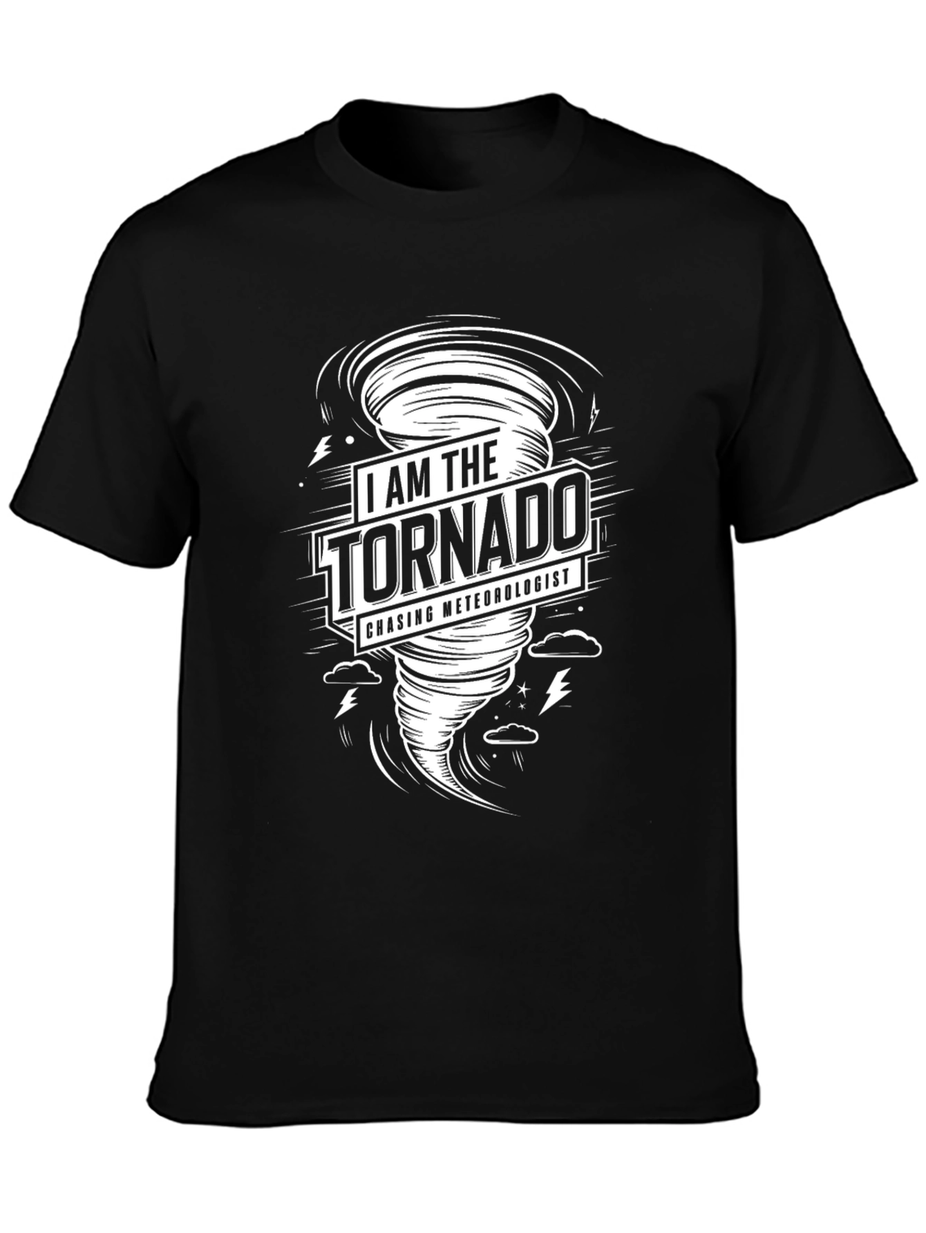 Tornado Meteorologist Black Graphic Tee