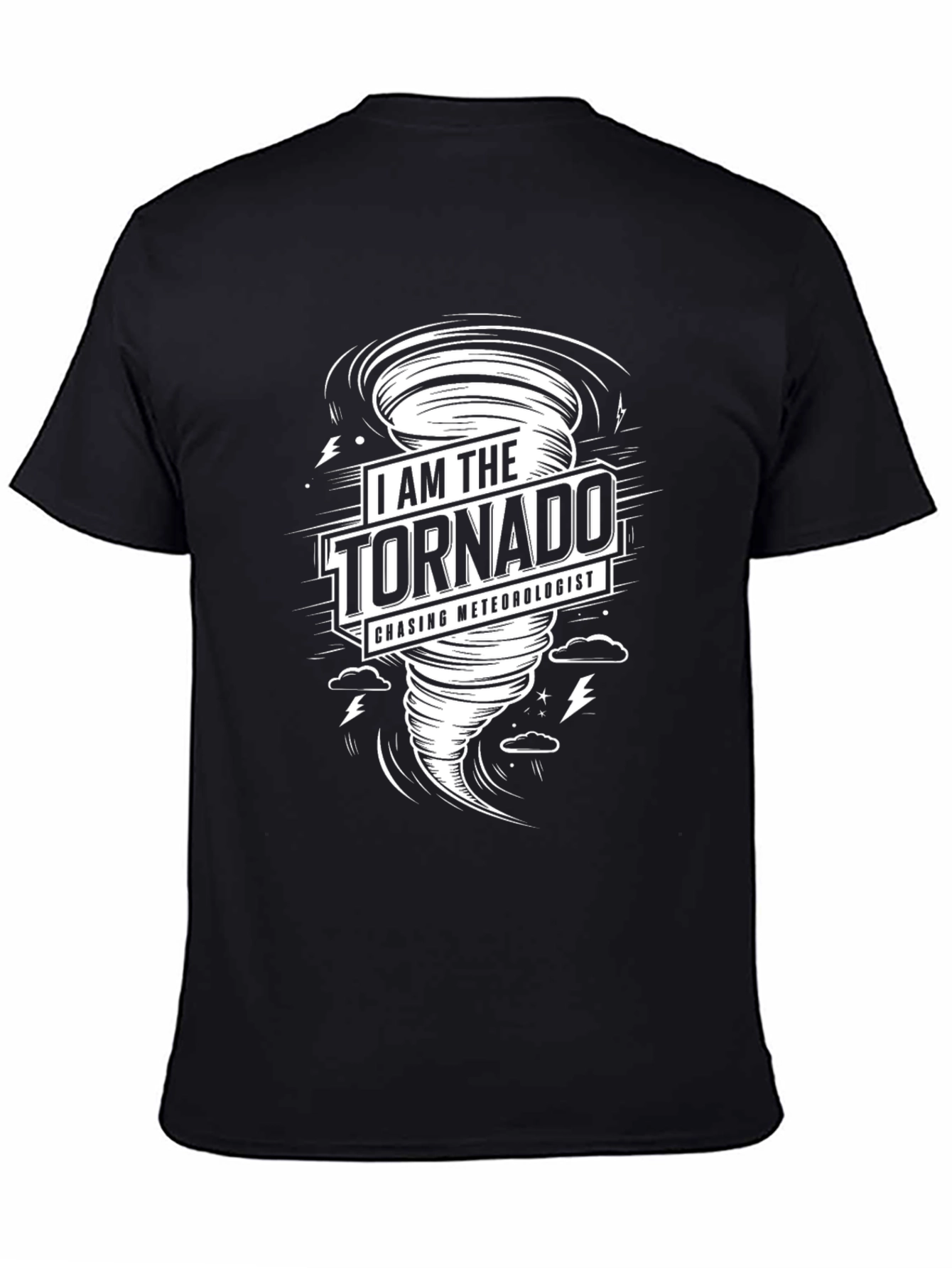 Tornado Meteorologist Black Graphic Tee