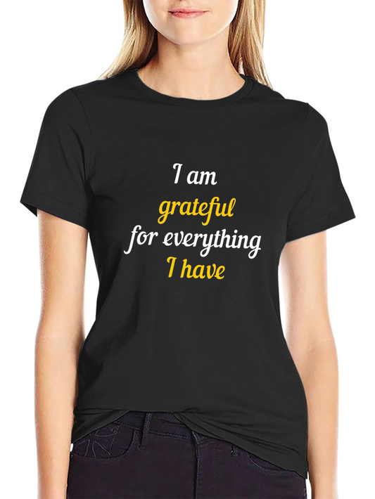 Grateful Print Black T-Shirt
